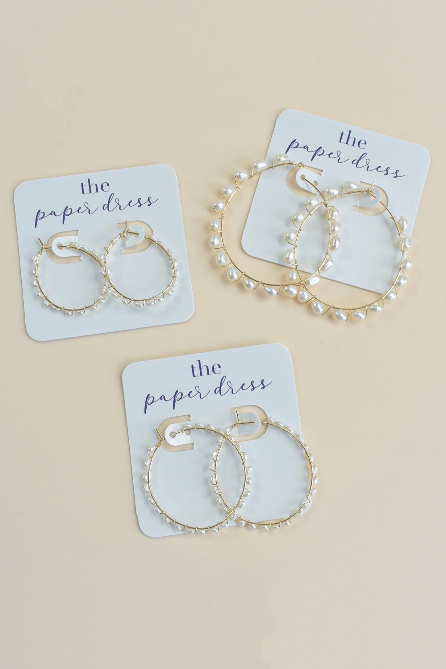 Pearl Gold Hoops