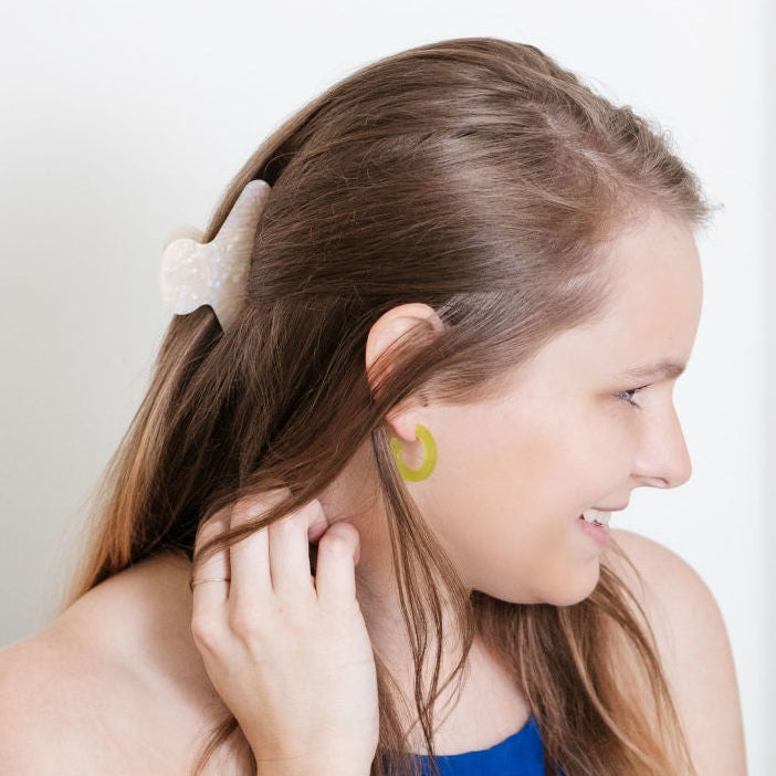 LIME HOOP EARRINGS