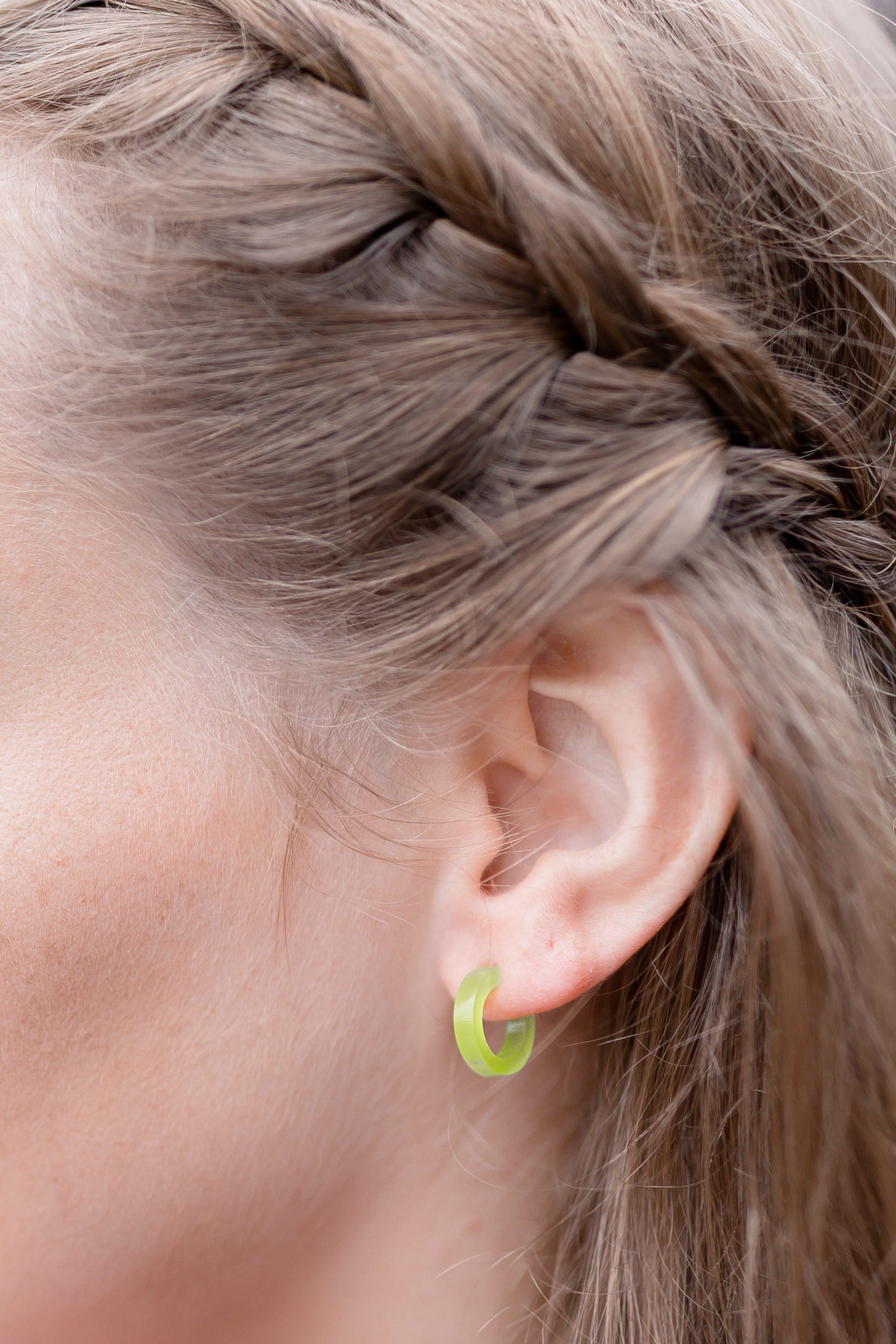LIME HOOP EARRINGS