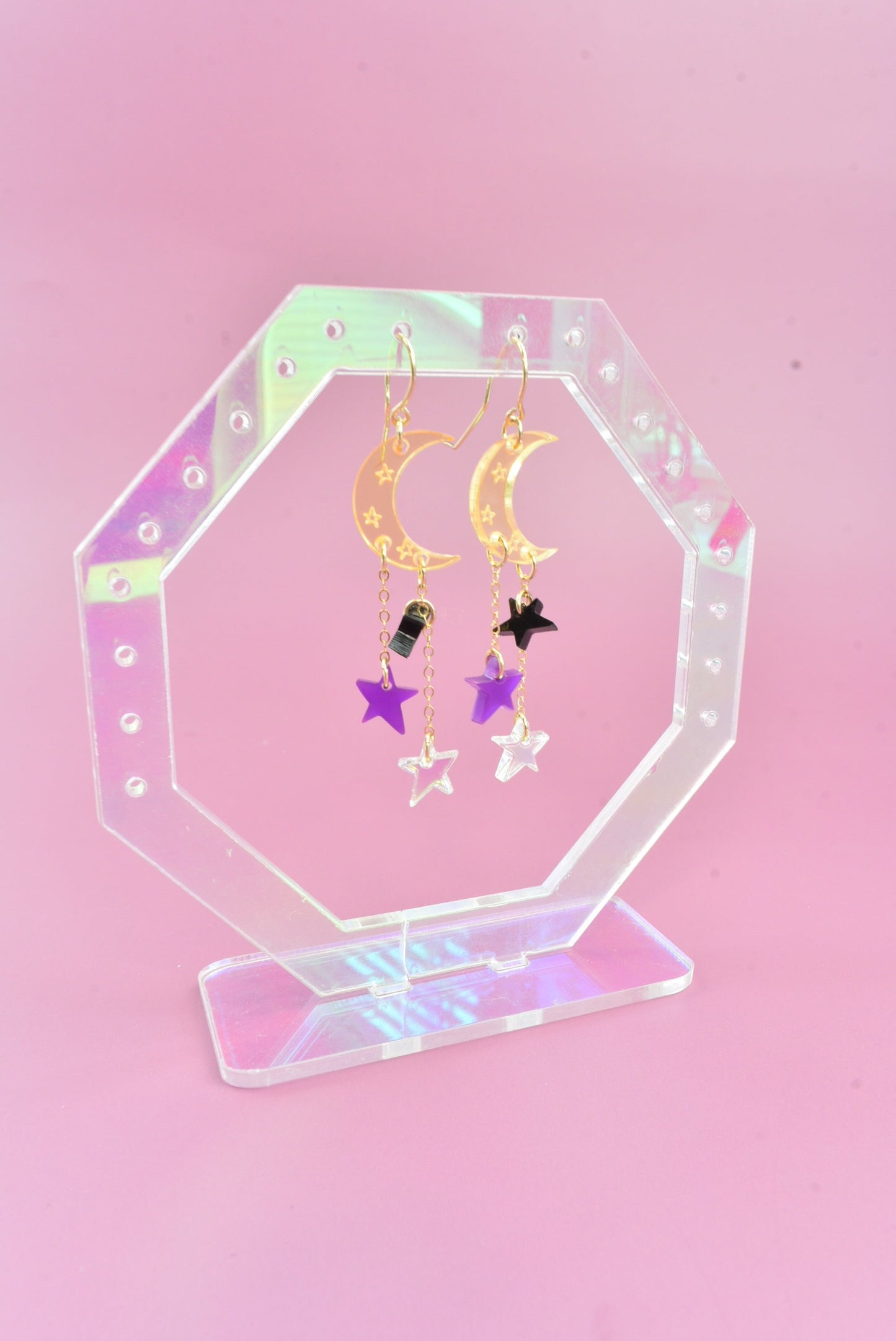 MOODY MOON DANGLES STATEMENT EARRINGS