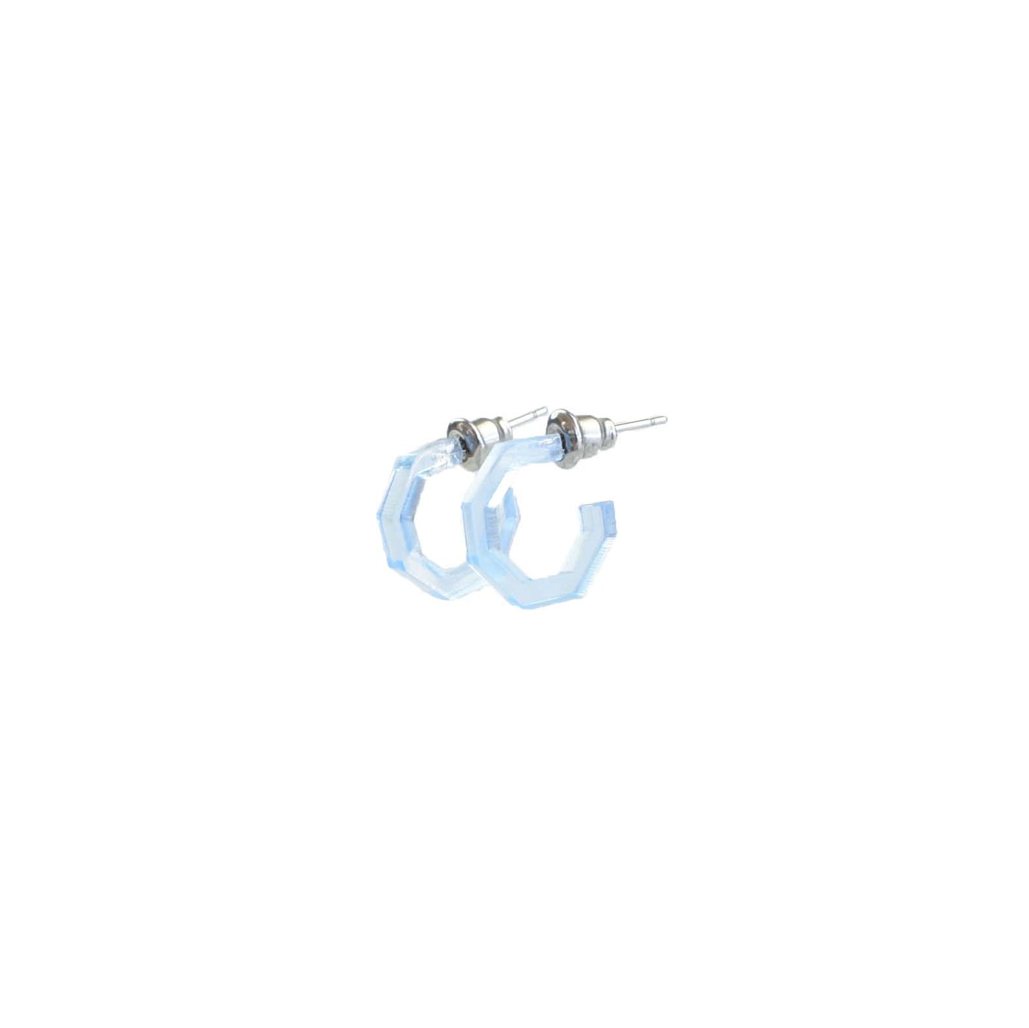 LIGHT BLUE TRANSPARENT HOOPS