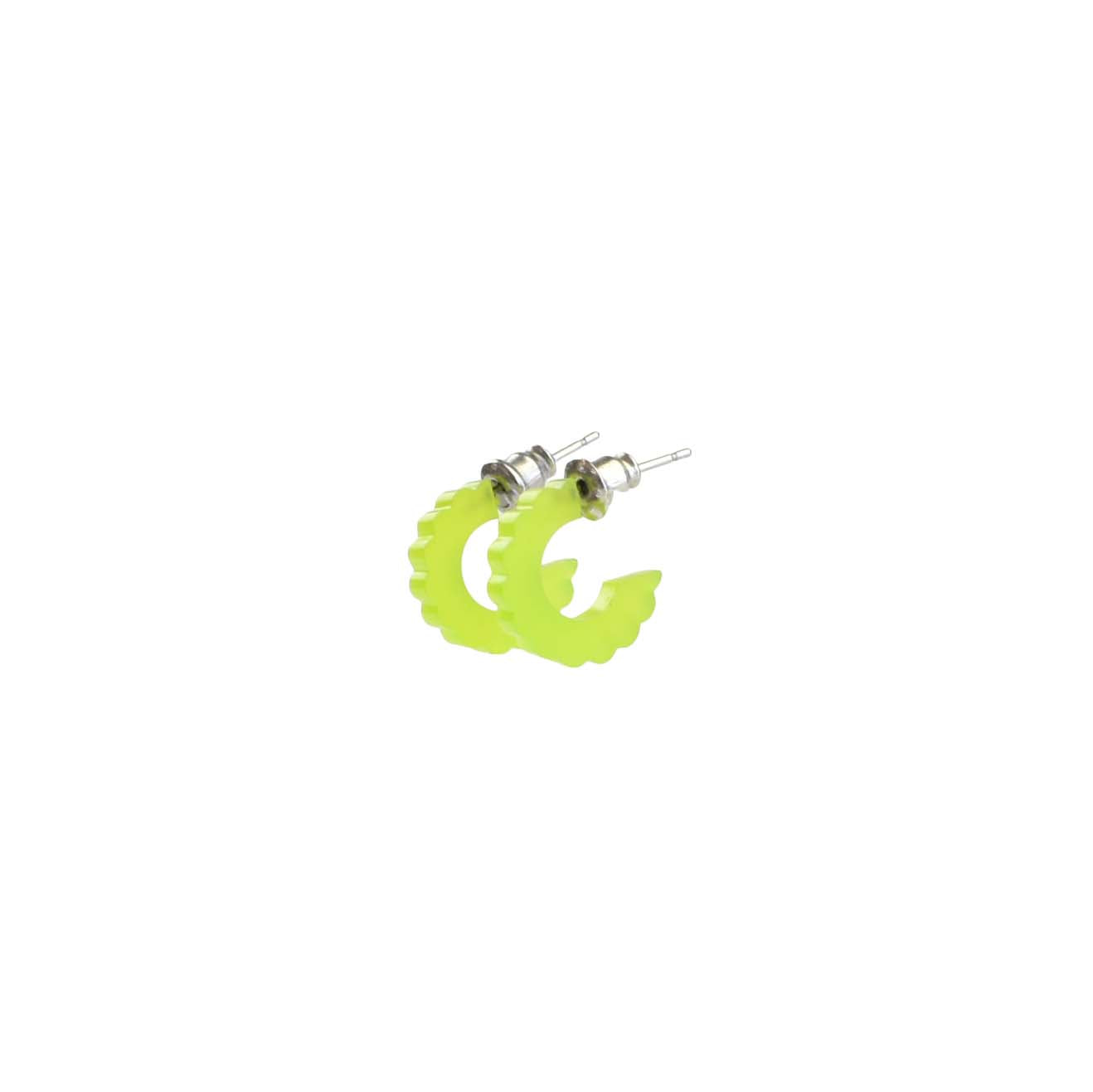 LIME HOOP EARRINGS