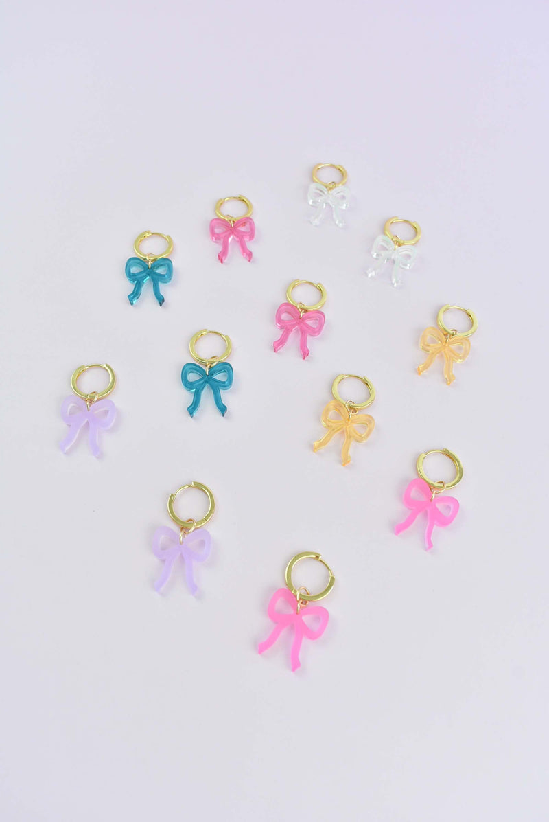 BOW CHARM HOOPS