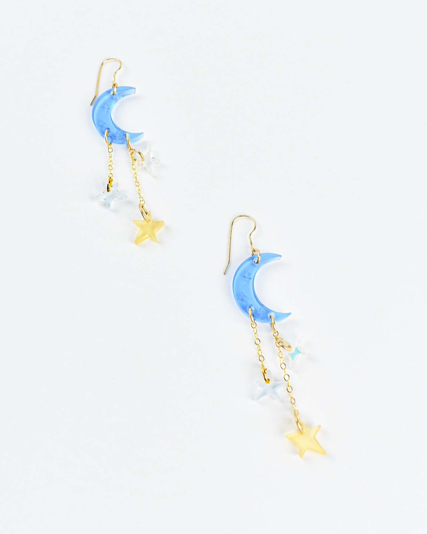 BLUE MOON DANGLES STATEMENT EARRINGS