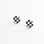 CHECKER GAMEDAY STUD EARRINGS