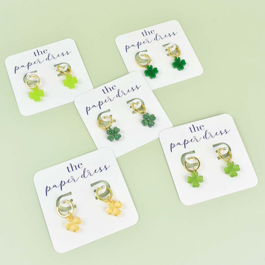 FOUR LEAF CLOVER CHARM HUGGIES