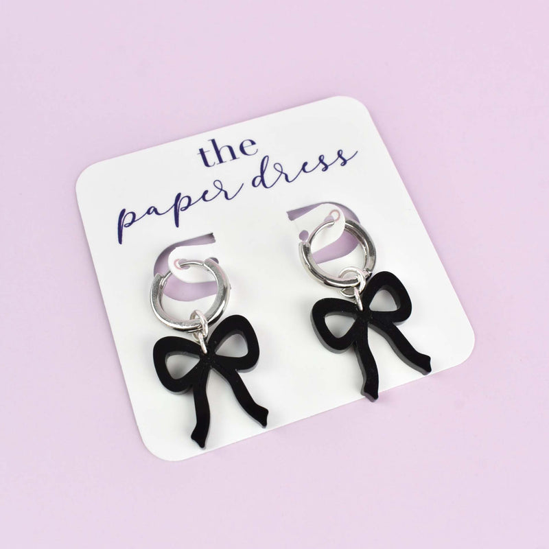 BOW CHARM HOOPS