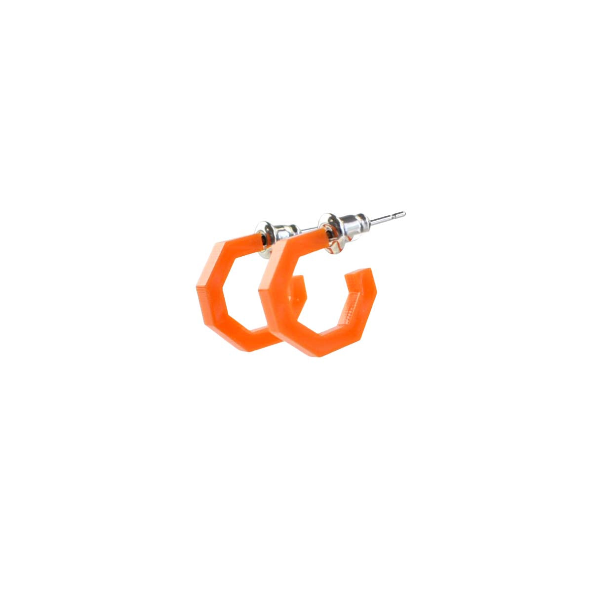 OCTAGON MICRO HUGGIE HOOP EARRINGS