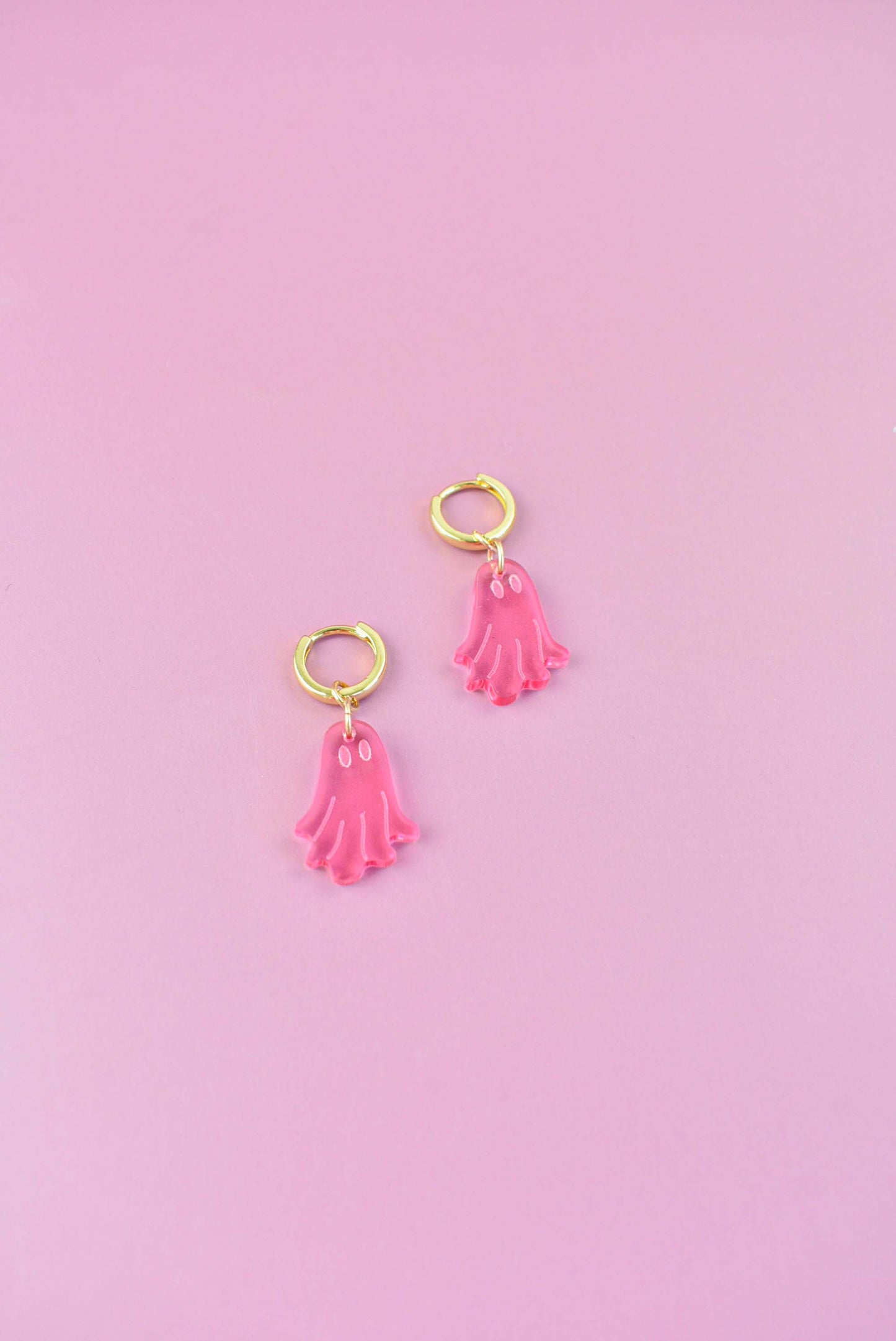 GHOST CHARM HUGGIE HOOPS