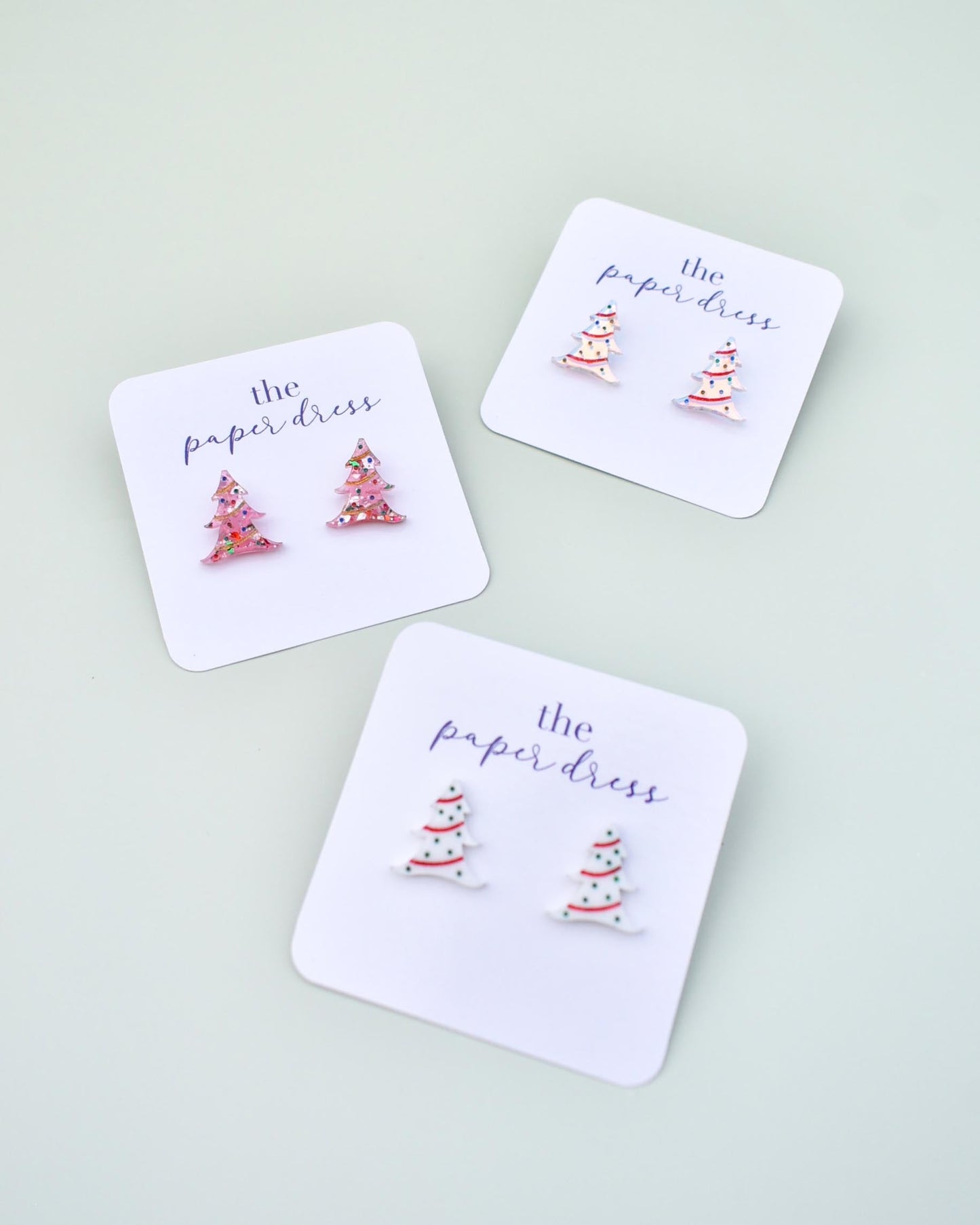 DECORATED CHRISTMAS TREE STUDS