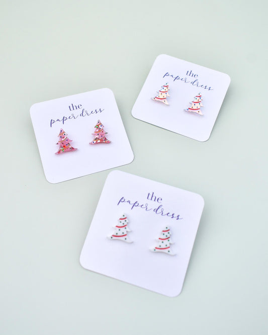 DECORATED CHRISTMAS TREE STUDS