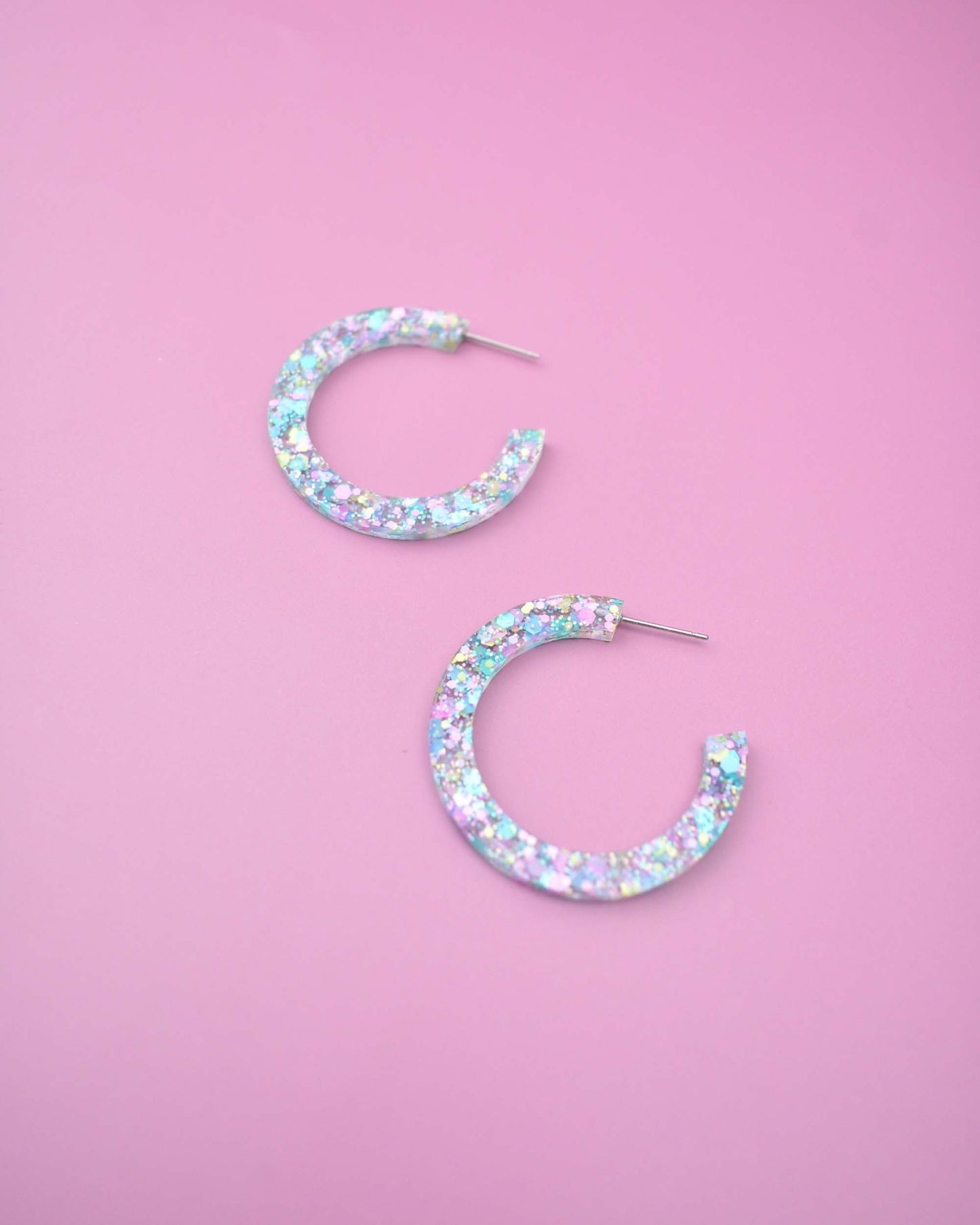 MERMAID CONFETTI HOOP EARRINGS