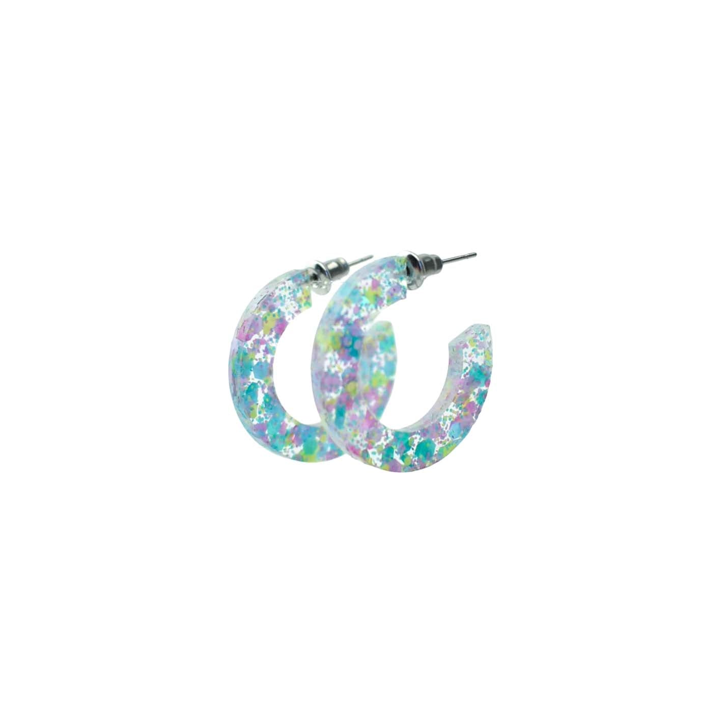 MERMAID CONFETTI HOOP EARRINGS