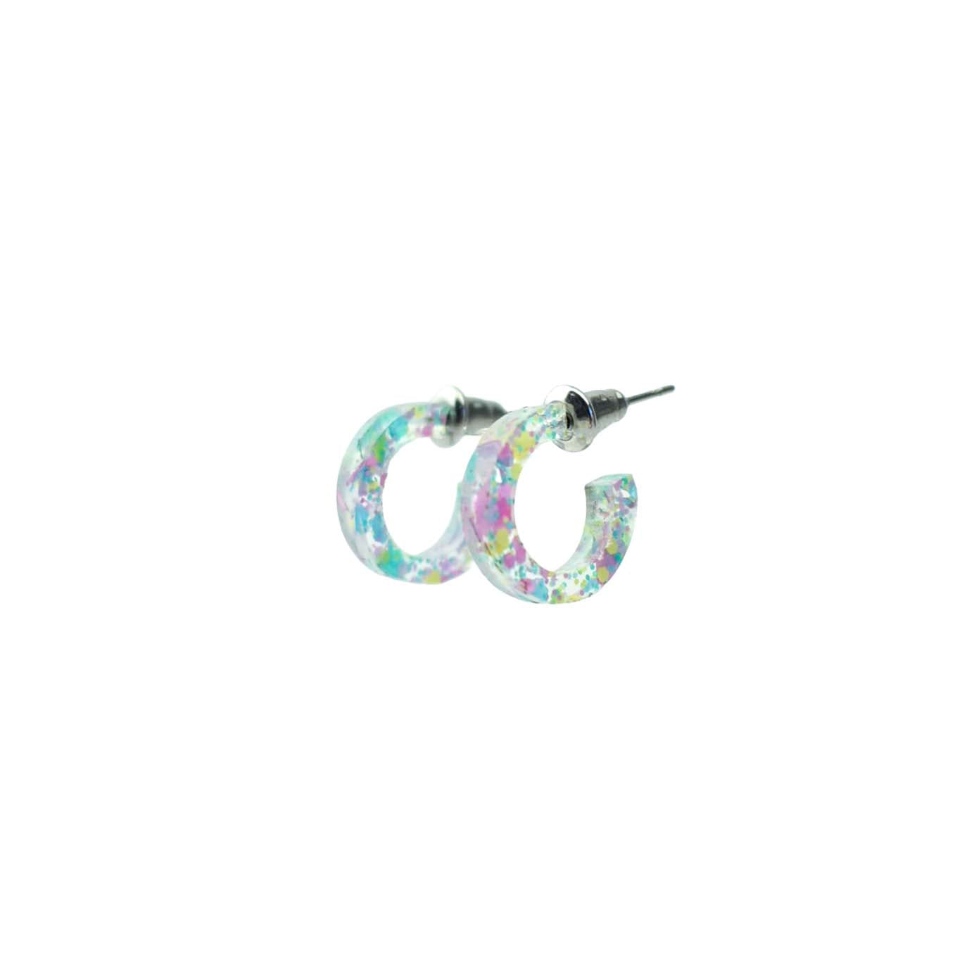 MERMAID CONFETTI HOOP EARRINGS