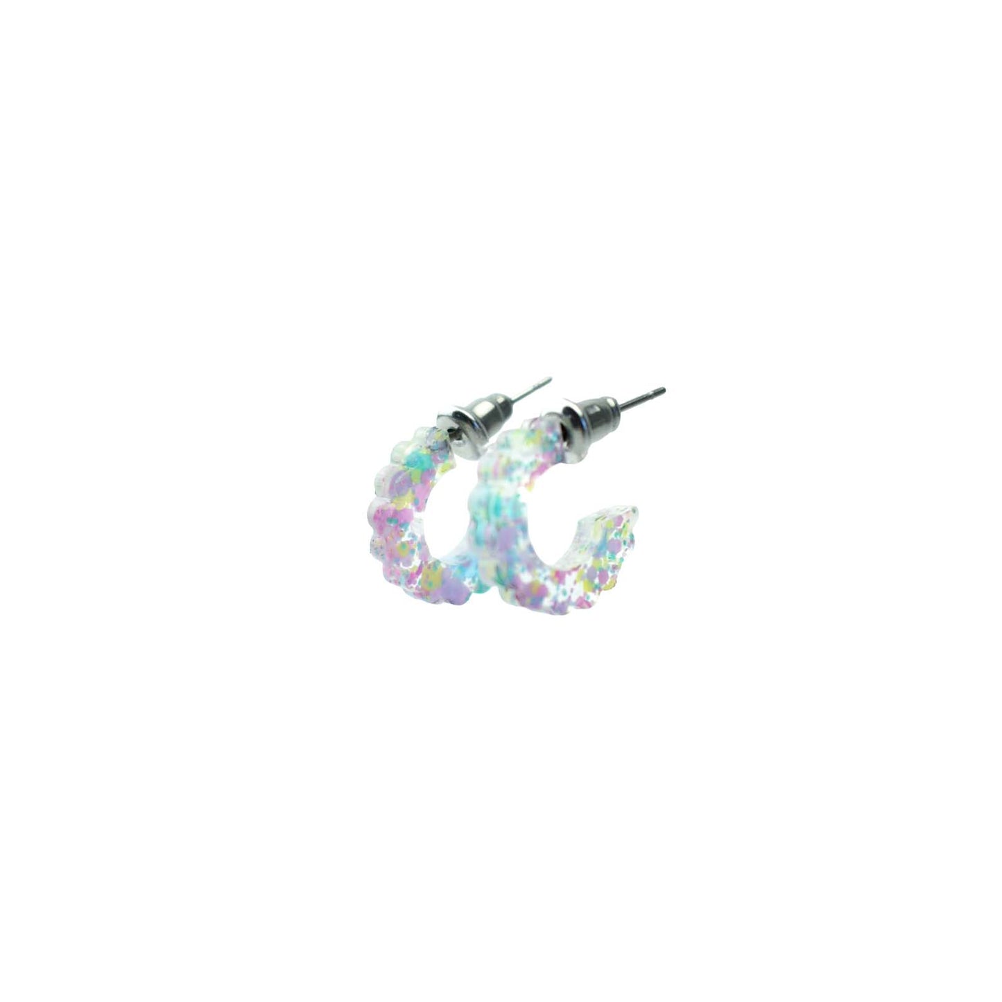 MERMAID CONFETTI HOOP EARRINGS
