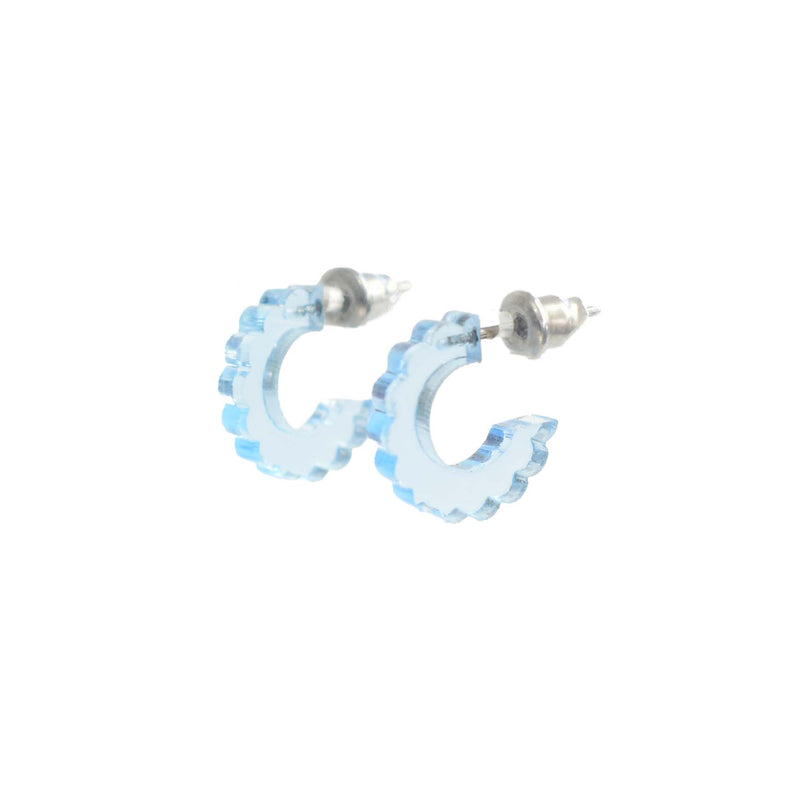 LIGHT BLUE TRANSPARENT HOOPS