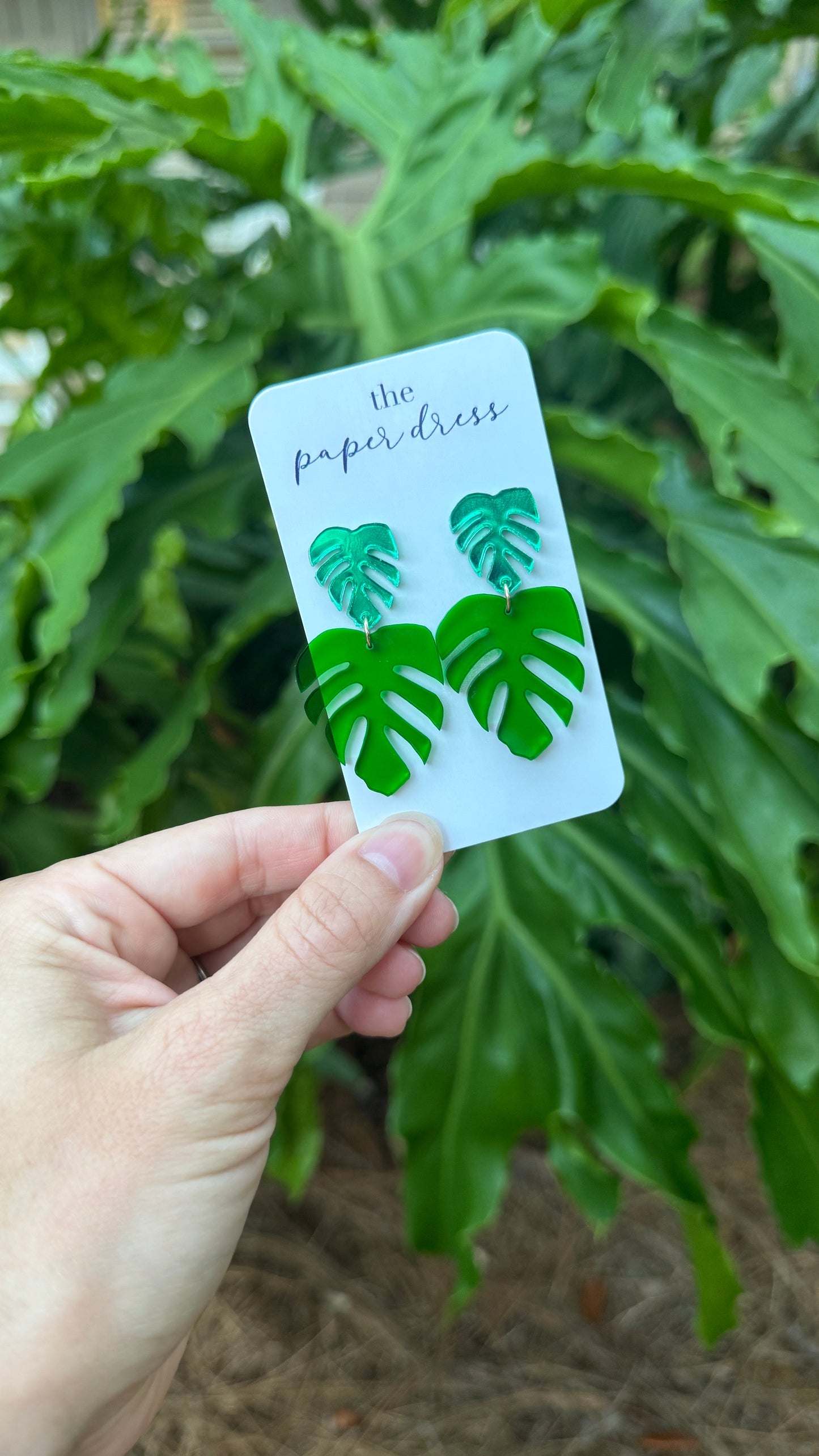 MONSTERA STATEMENT EARRINGS