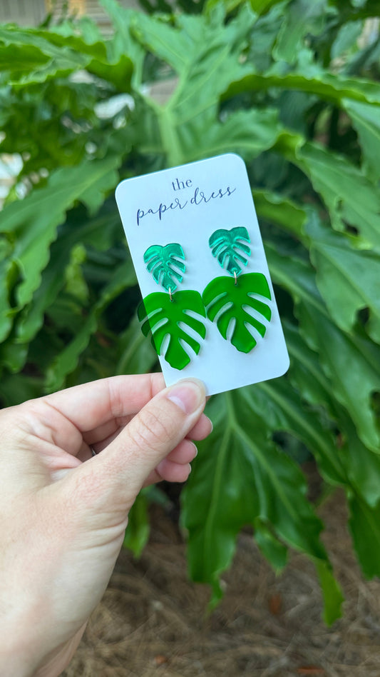 MONSTERA STATEMENT EARRINGS