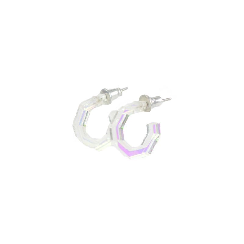 IRIDESCENT HOOP EARRINGS