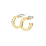 OCTAGON MICRO HUGGIE HOOP EARRINGS