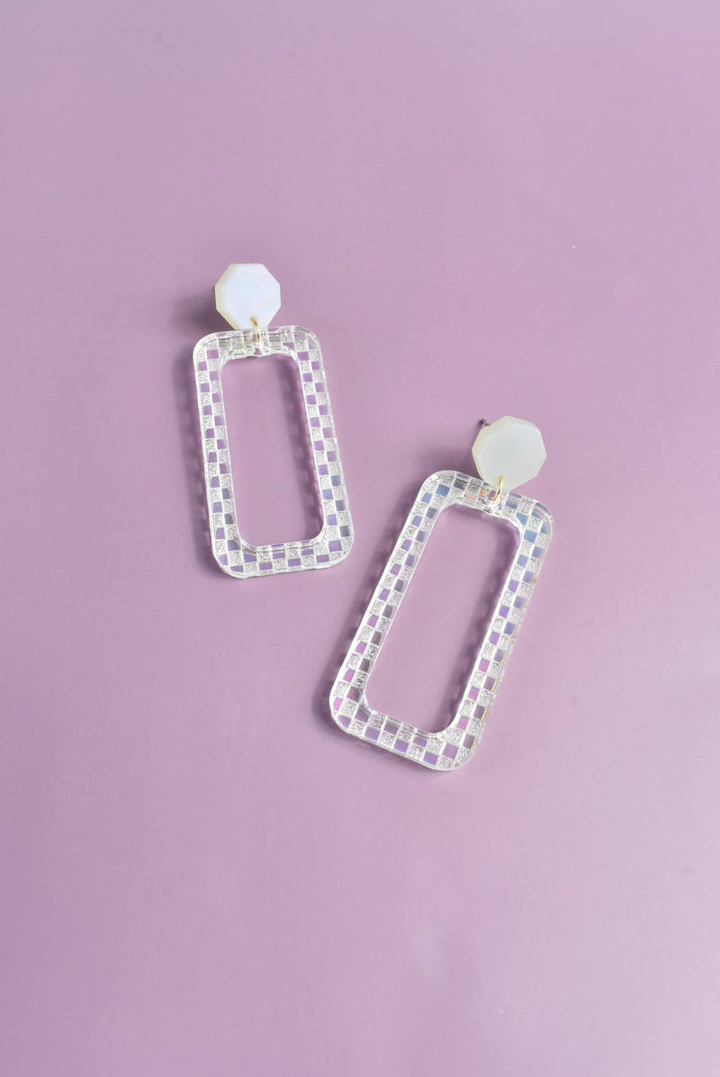 ROSE GOLD CHECKER DECO DROPS