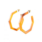 TORTOISE SHELL HOOP EARRINGS