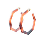 TORTOISE SHELL HOOP EARRINGS