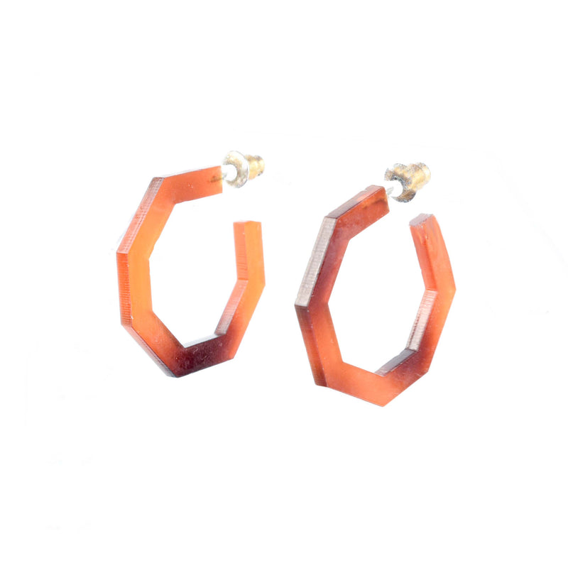 TORTOISE SHELL HOOP EARRINGS