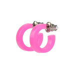 HOT PINK HOOP EARRINGS