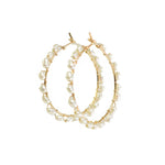 Pearl Gold Hoops